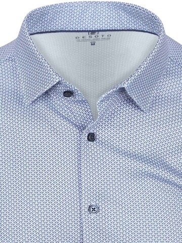 DESOTO Slim fit Button Up Shirt in Blue