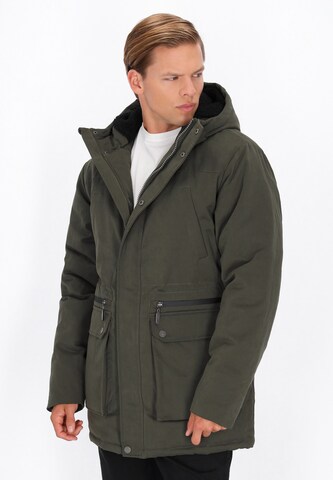 Parka mi-saison DreiMaster Klassik en vert : devant