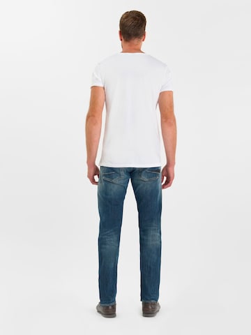 Coupe slim Jean Le Temps Des Cerises en bleu