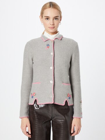 LIEBLINGSSTÜCK Knit Cardigan 'ZilaL' in Grey: front