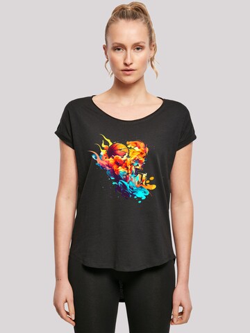 F4NT4STIC Shirt 'Basketball' in Black: front