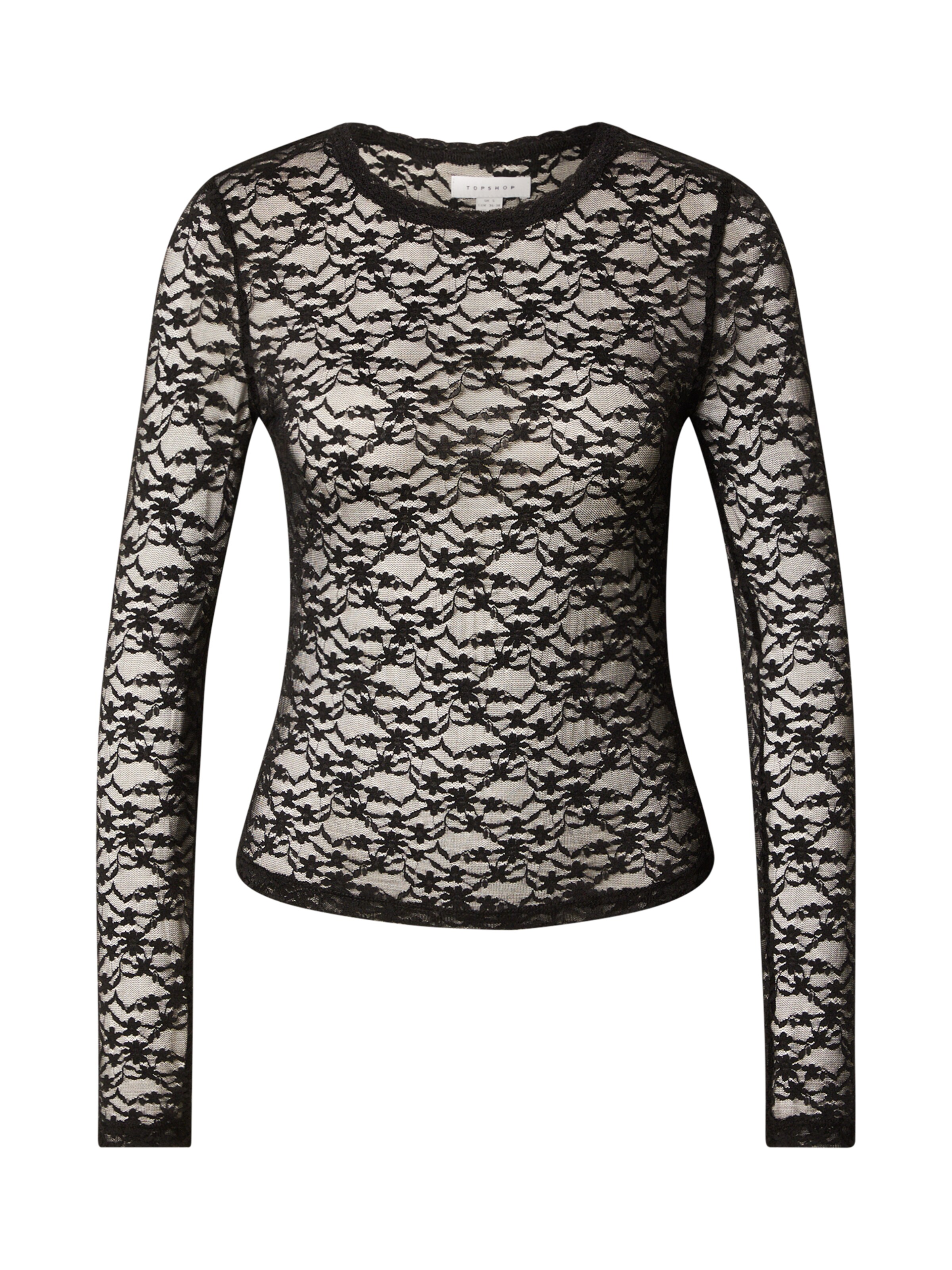 melns TOPSHOP T-Krekls: no priekšpuses