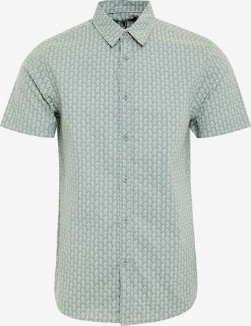 Threadbare Slim fit Overhemd in Groen: voorkant