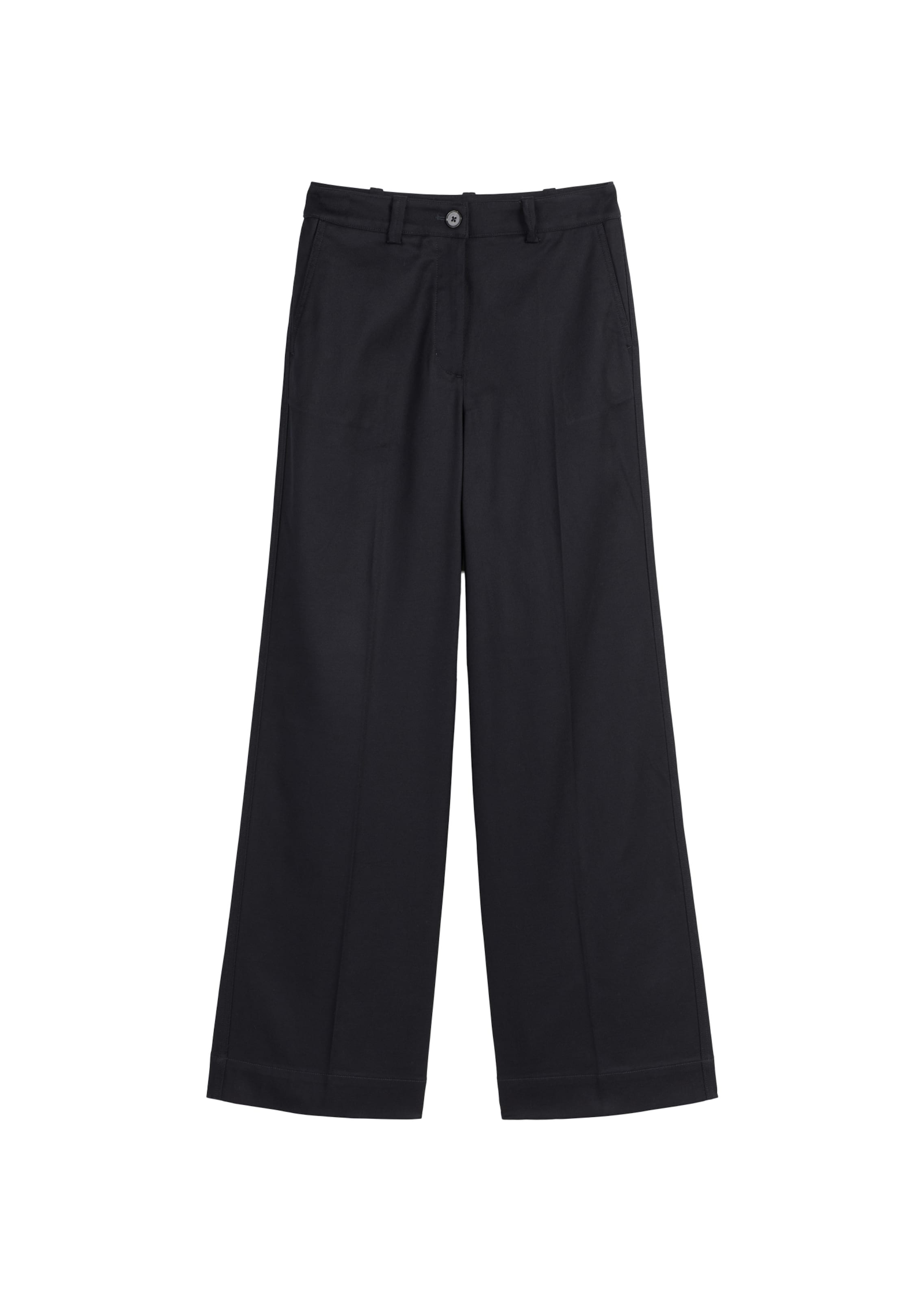 Marc O'Polo Wide leg Broek in Blauw: voorkant