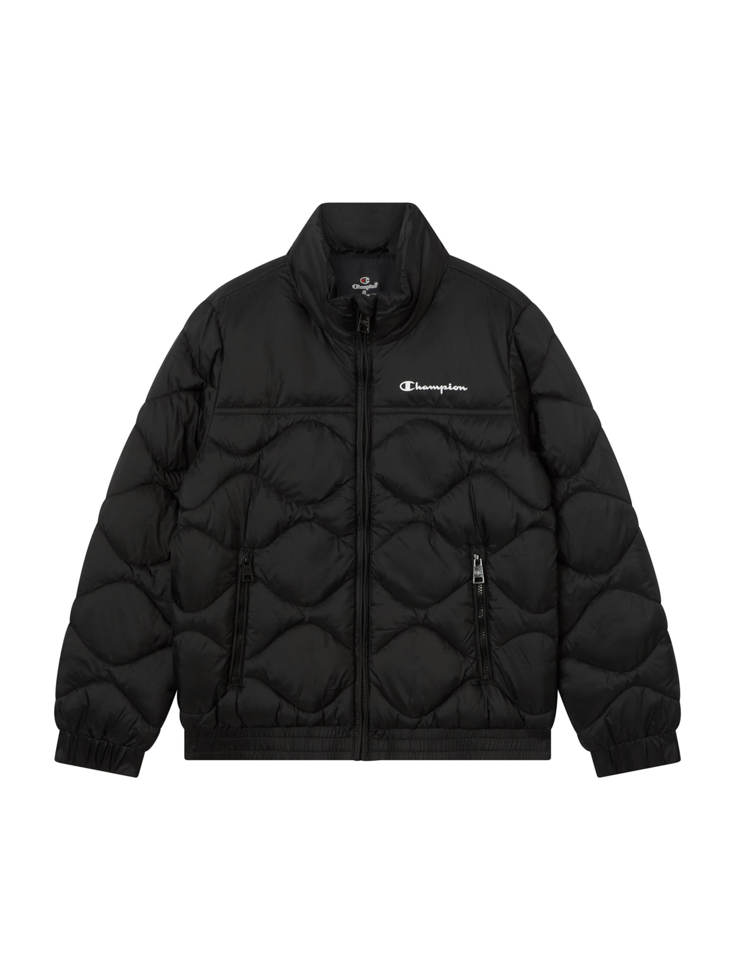 melns Champion Authentic Athletic Apparel Starpsezonu jaka: no priekšpuses