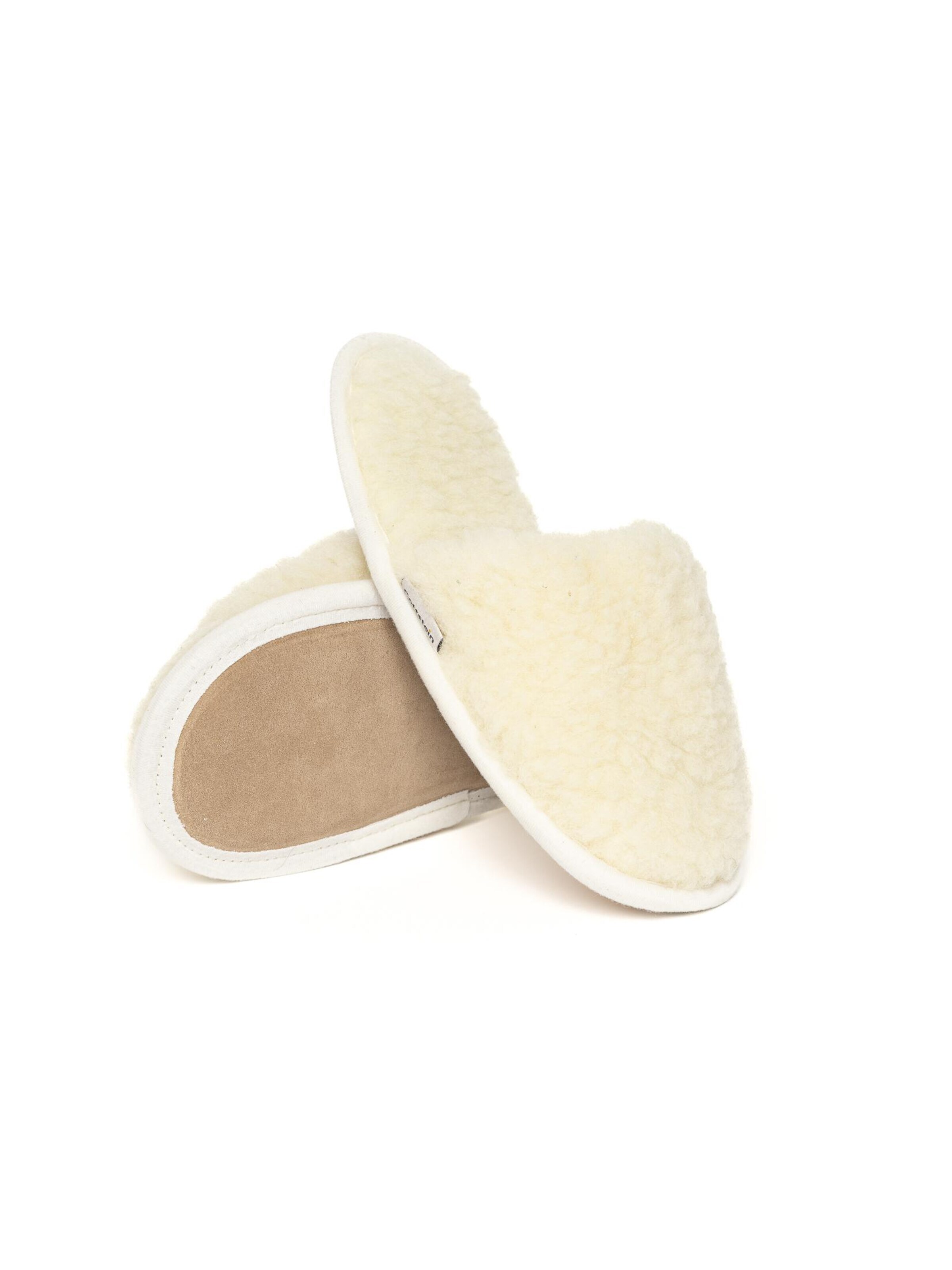 Gottstein Slippers 'Curly Wool Curly Wool' in White