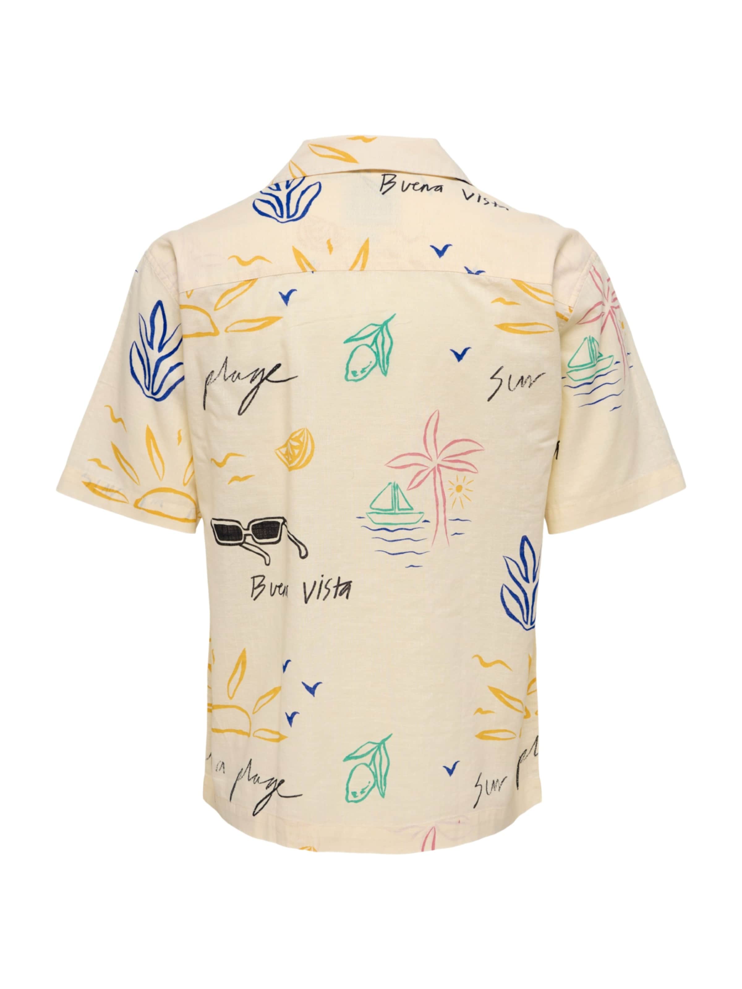 Only & Sons Comfort Fit Hemd 'Luke' in Beige