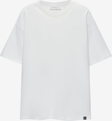 T-Shirt Pull&Bear en blanc : devant