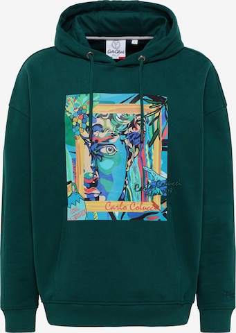 Sweat-shirt 'De Val' Carlo Colucci en vert : devant