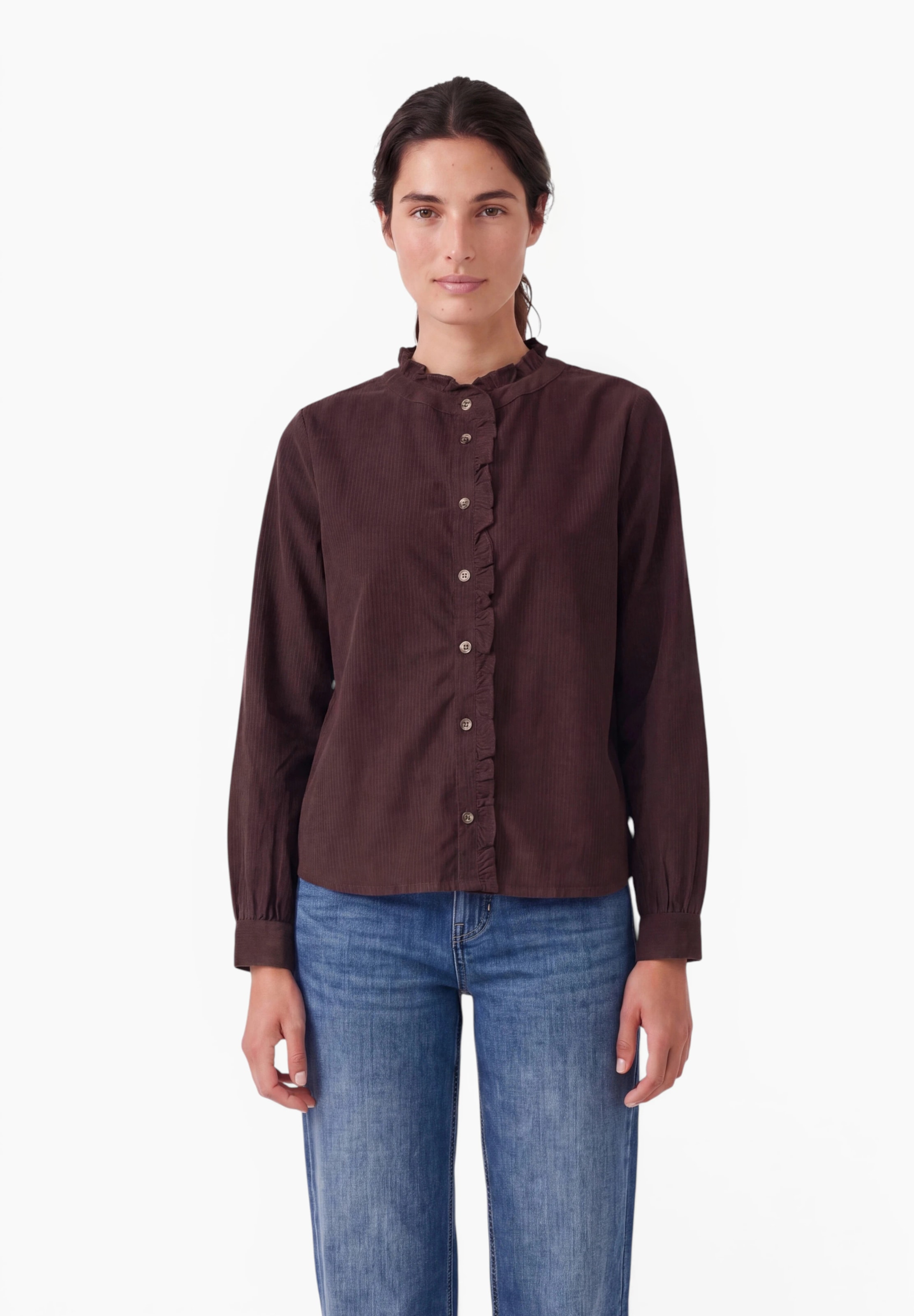 Street One Studio Blouse in Brown: front