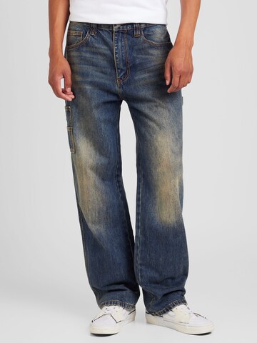 GUESS Originals Regular Карго дънки 'GO' в синьо: отпред