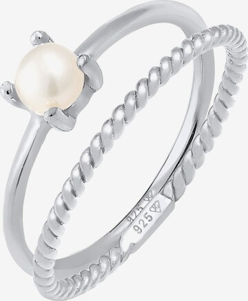 ELLI PREMIUM Ring 'Twisted' in Silber: predná strana