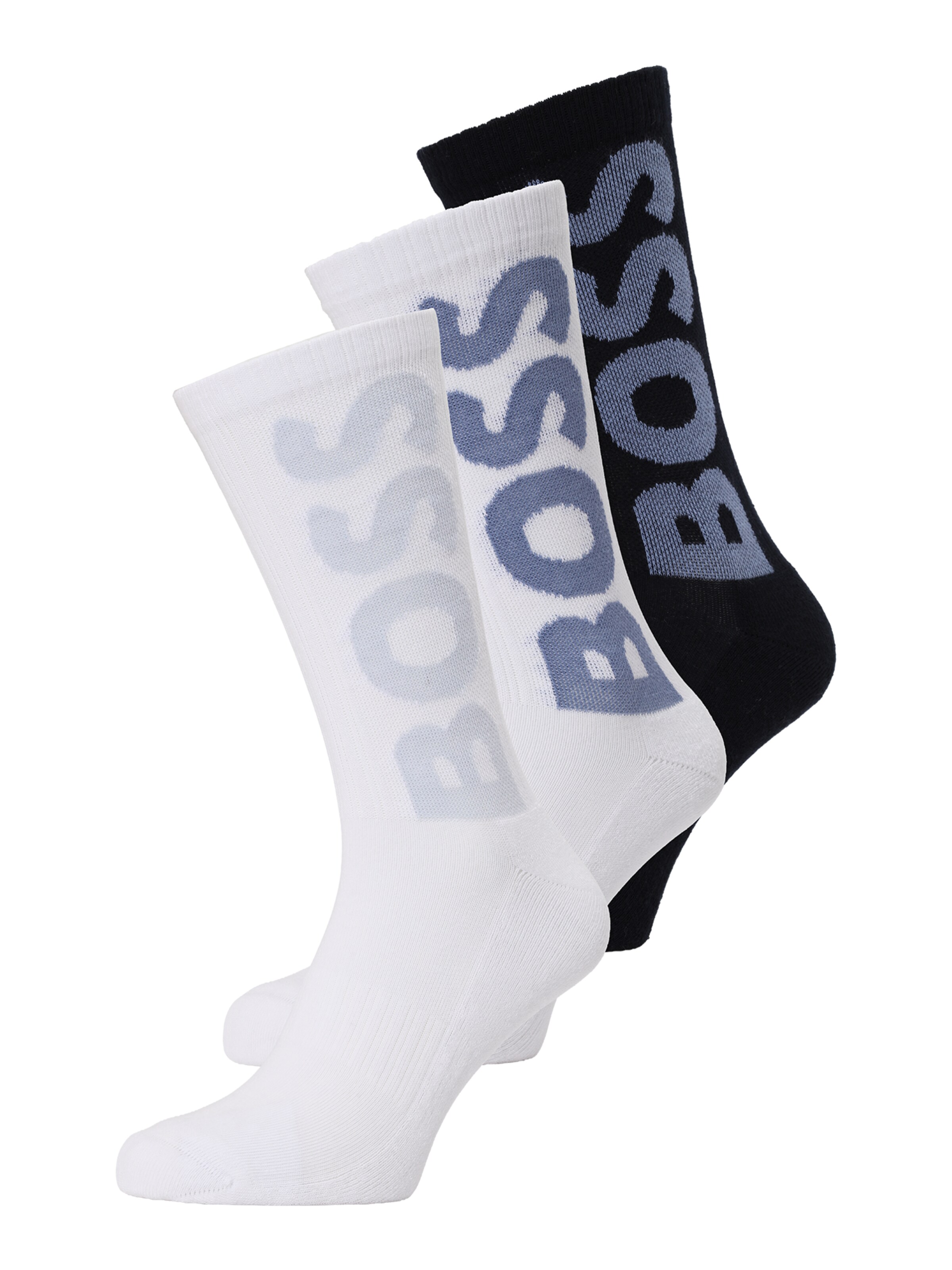 BOSS Zeķes, krāsa - safīra / baložzils / melns / balts, Preces skats