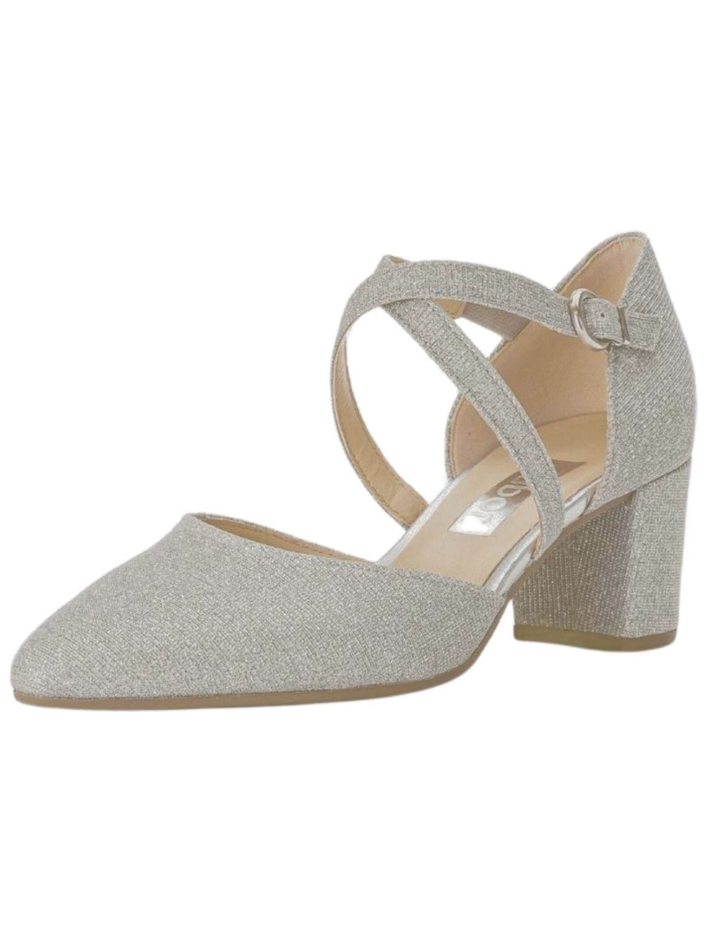 Escarpins GABOR en argent : devant