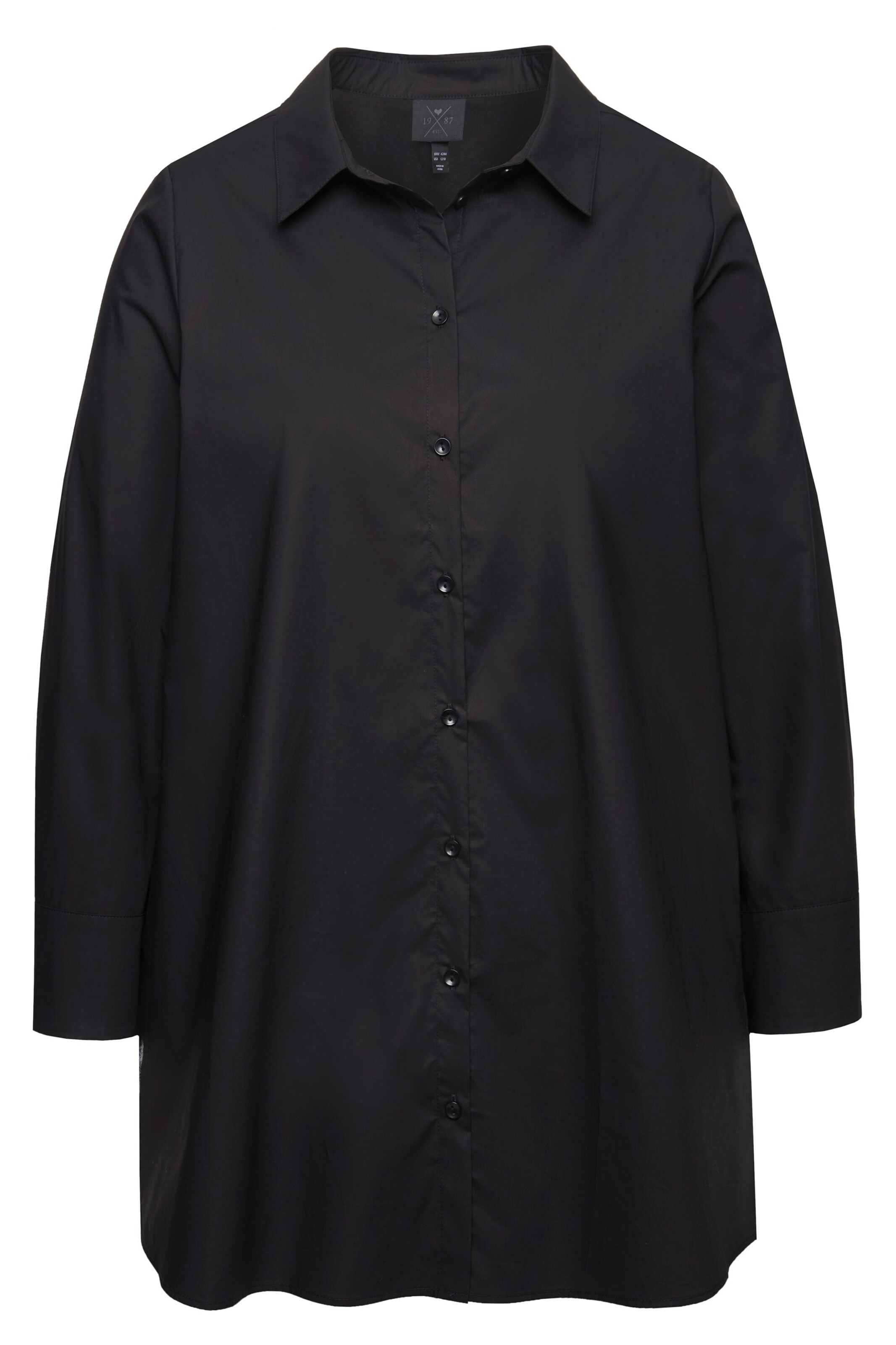 Ulla Popken Bluse in Schwarz: Vorderseite