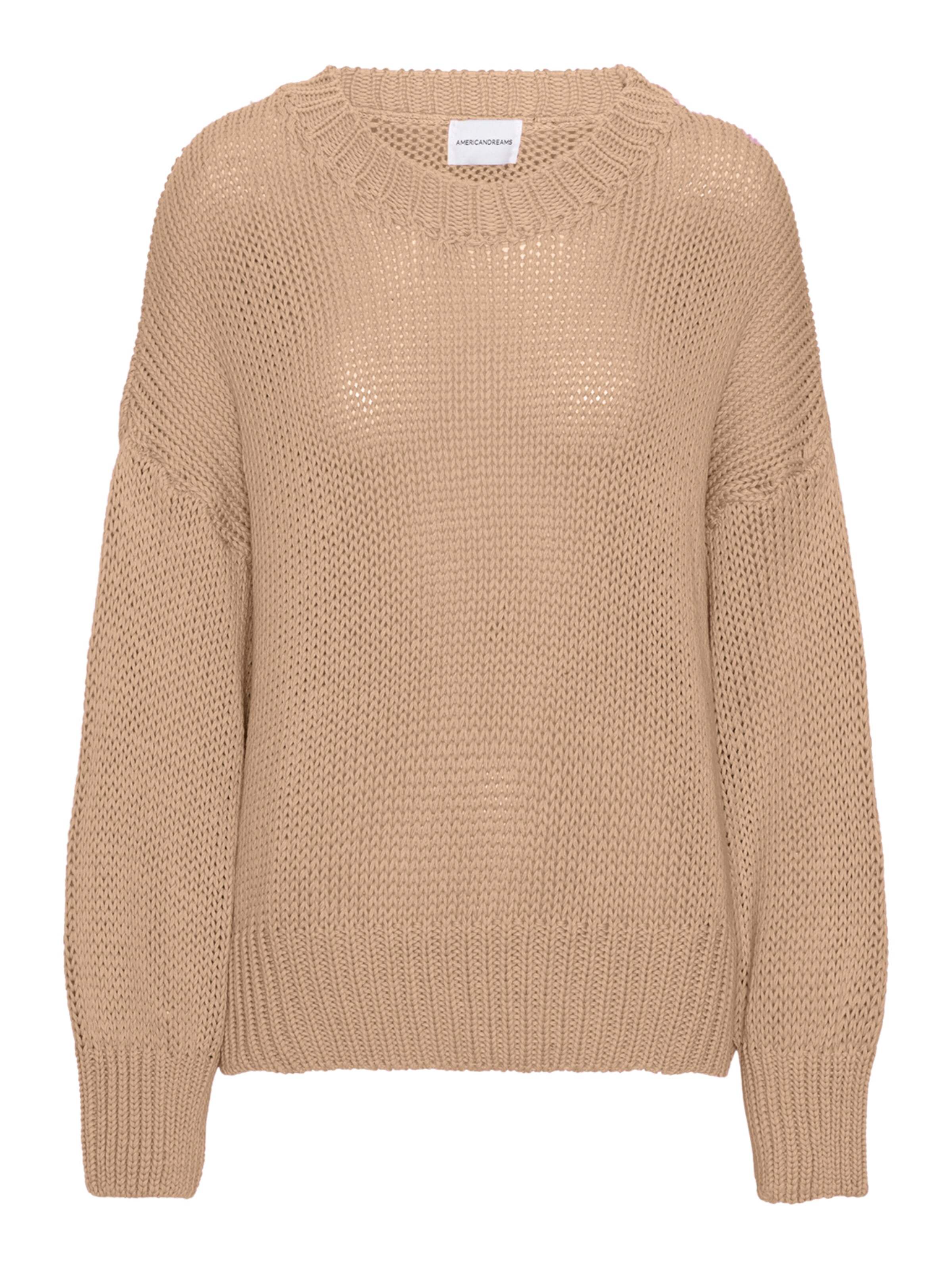 americandreams Oversizepullover 'Pepper'‌‌‌ in Braun: Vorderseite