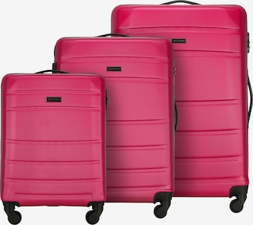 Ensemble de bagages 'Globe line' Wittchen en rose : devant