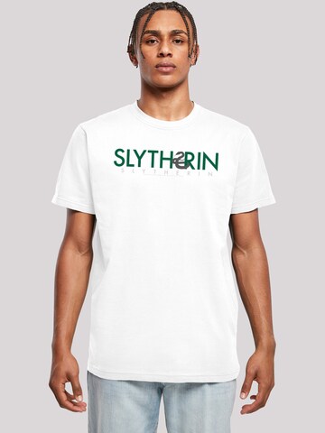 Maglietta 'Harry Potter Slytherin' di F4NT4STIC in bianco: frontale