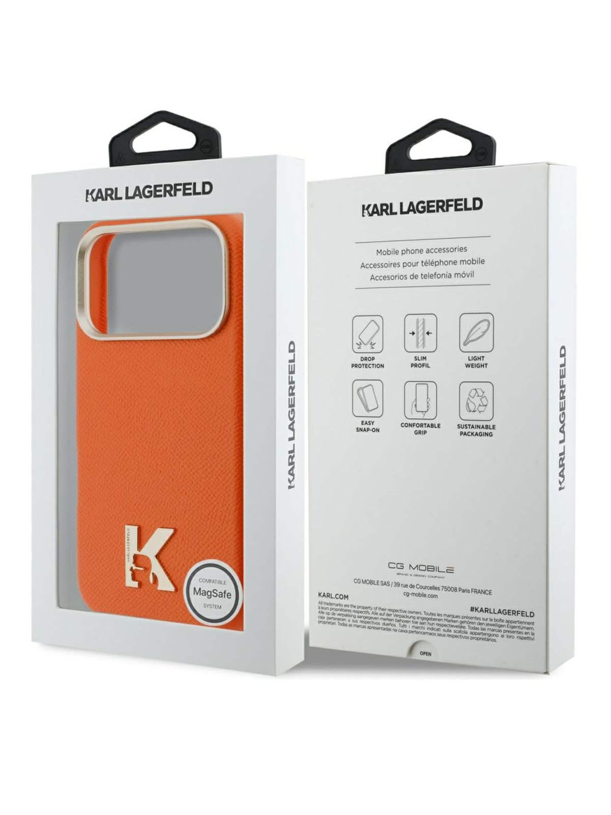 CG Mobile Smartphone-etui 'Karl Lagerfeld Karl Head Logo MagSafe for iPhone 18 Pro / iPhone 17 Pro' i orange