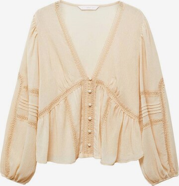 MANGO Bluse 'Diana' i beige: forside