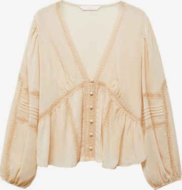 MANGO Blus 'Diana' i beige: framsida