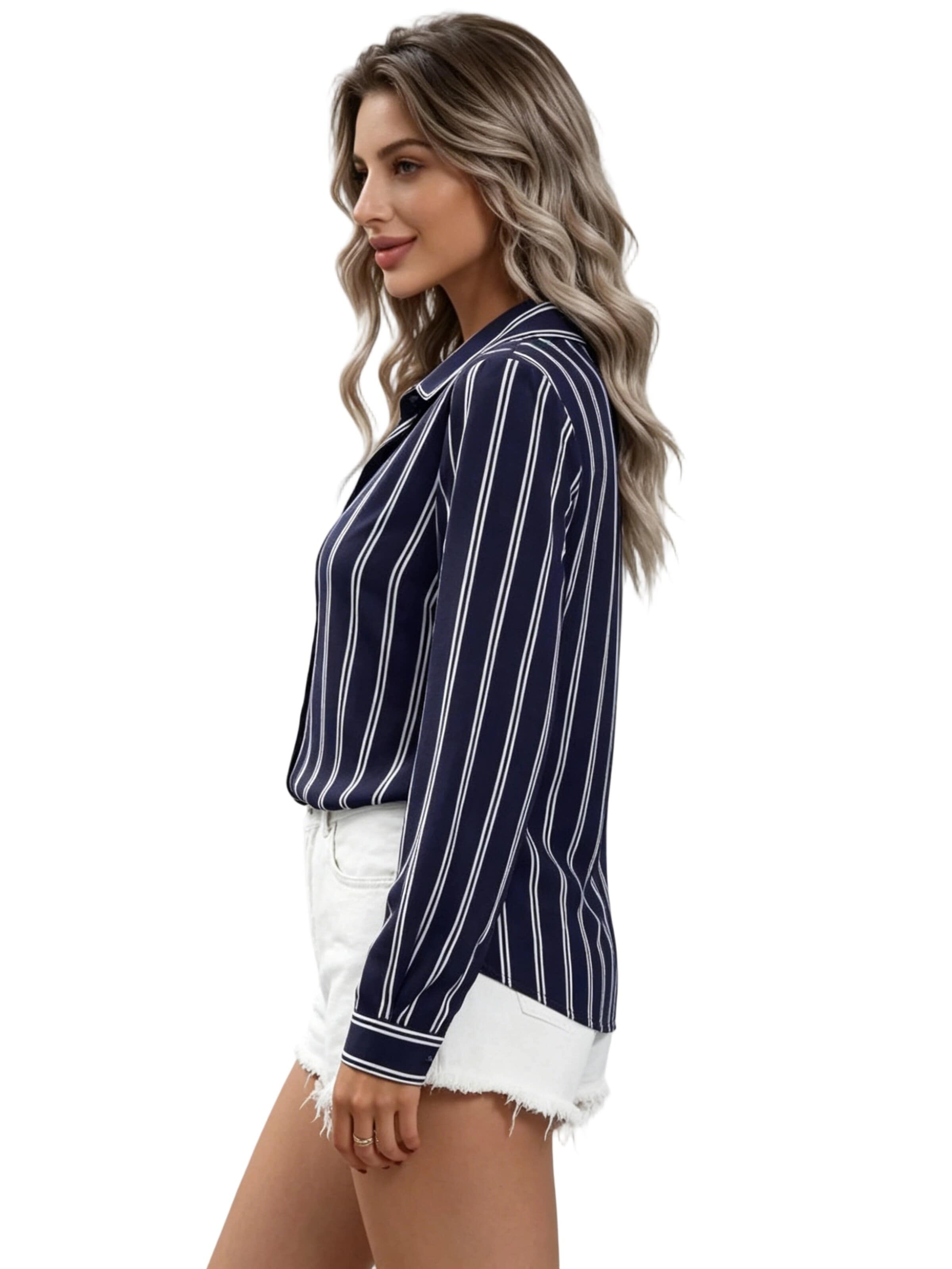 Yesfashion Bluzka w kolorze niebieski