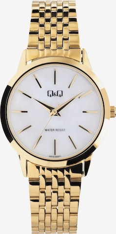 Montre à affichage analogique Q&Q en or : devant