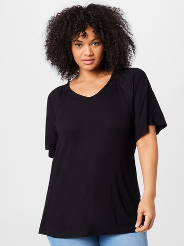 T-shirt Tom Tailor Women + en noir : devant