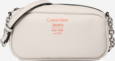 Geantă de umăr Calvin Klein Jeans pe portocaliu / negru / alb murdar, Vizualizare produs