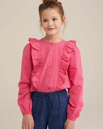 Camicia da donna di WE Fashion in rosa: frontale