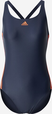 ADIDAS SPORTSWEAR Bustier Urheilu-uimapuku 'Sh3.Ro Classic 3-Stripes' värissä sininen: edessä