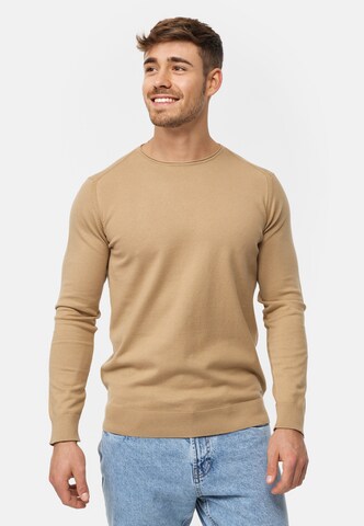 INDICODE JEANS Sweater 'Gamal' in Brown