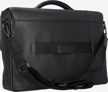 Piquadro Aktentasche 'Akron' Leder 42 cm Laptopfach in Schwarz