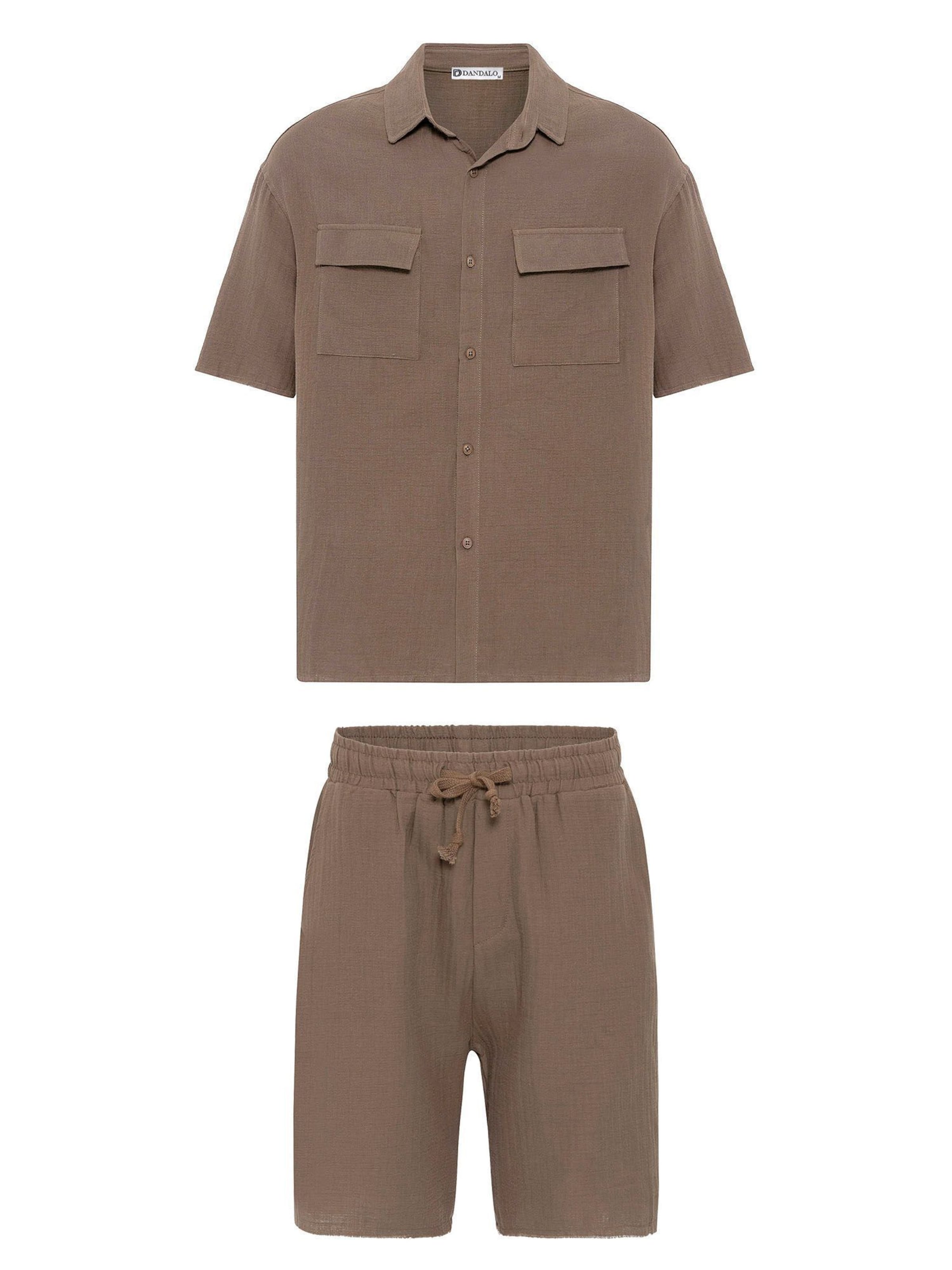 Dandalo - Fato de jogging 'Marco' em castanho: frente