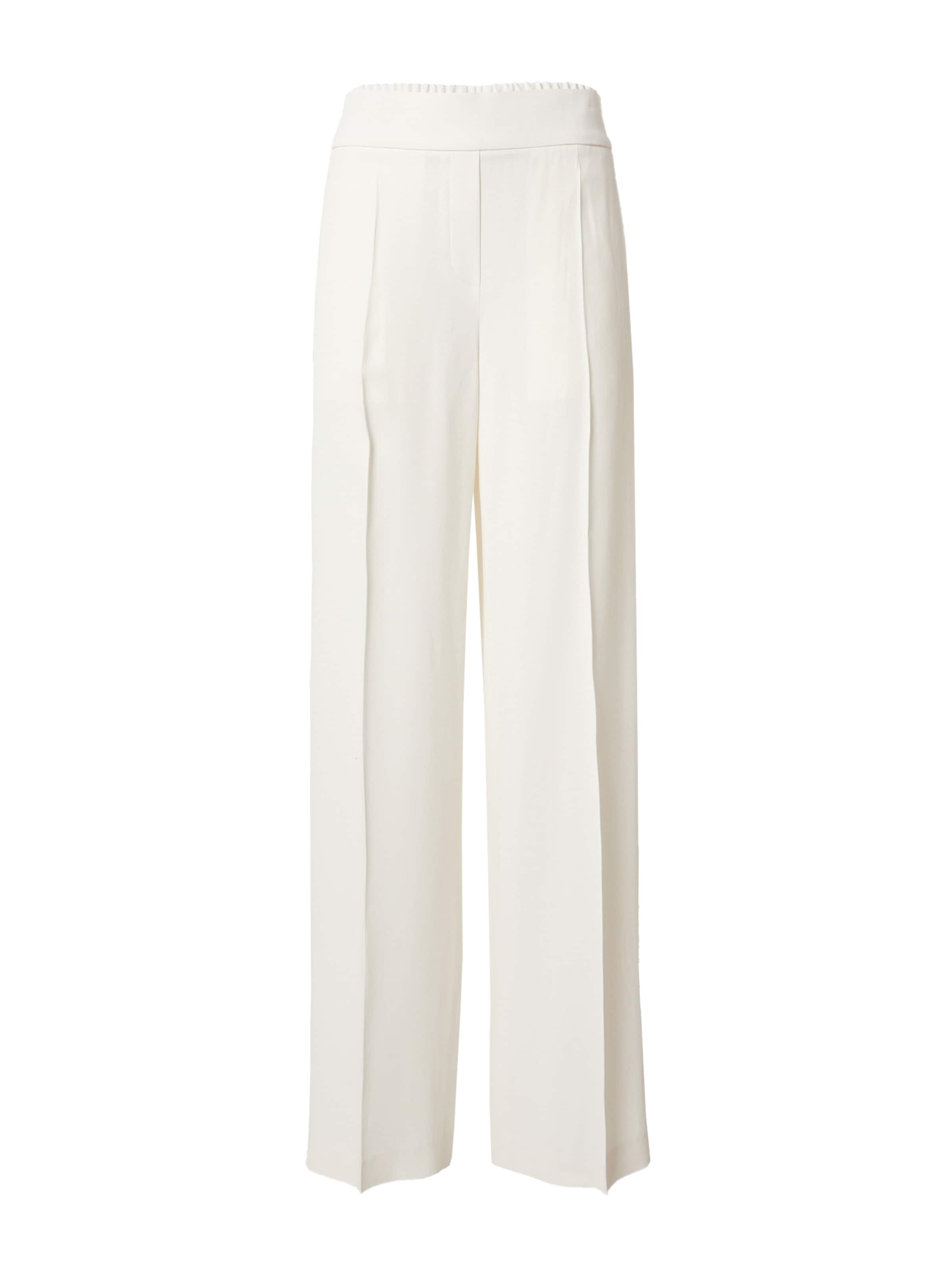 Wide leg Pantaloni con piega frontale 'Tezuki' di BOSS in bianco: frontale