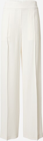 BOSS Wide leg Pleated Pants 'Tezuki' in White: front