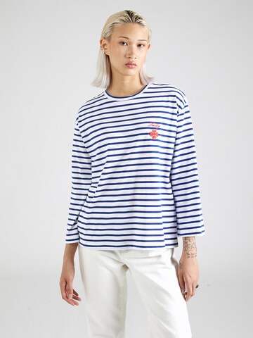 SAINT TROPEZ - Camisa 'Aria' em azul: frente