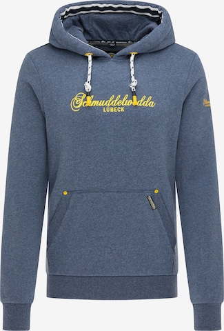 Sweat-shirt 'Lübeck' Schmuddelwedda en bleu : devant