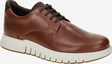 ECCO Šněrovací boty 'Ecco Gruuv Schuhe braun mink Derby Schnürer 512314' – hnědá: přední strana