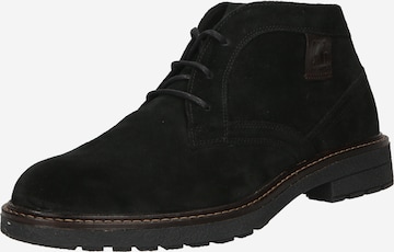 Pius Gabor Lace-Up Boots 'Suede' in Black: front