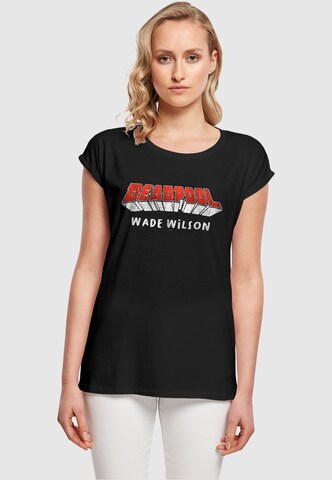 ABSOLUTE CULT T-Shirt 'Deadpool - Aka Wade Wilson' in Schwarz: predná strana