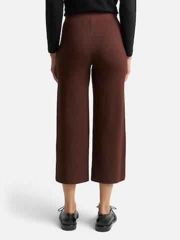 TOM TAILOR Wide Leg Hose in Braun