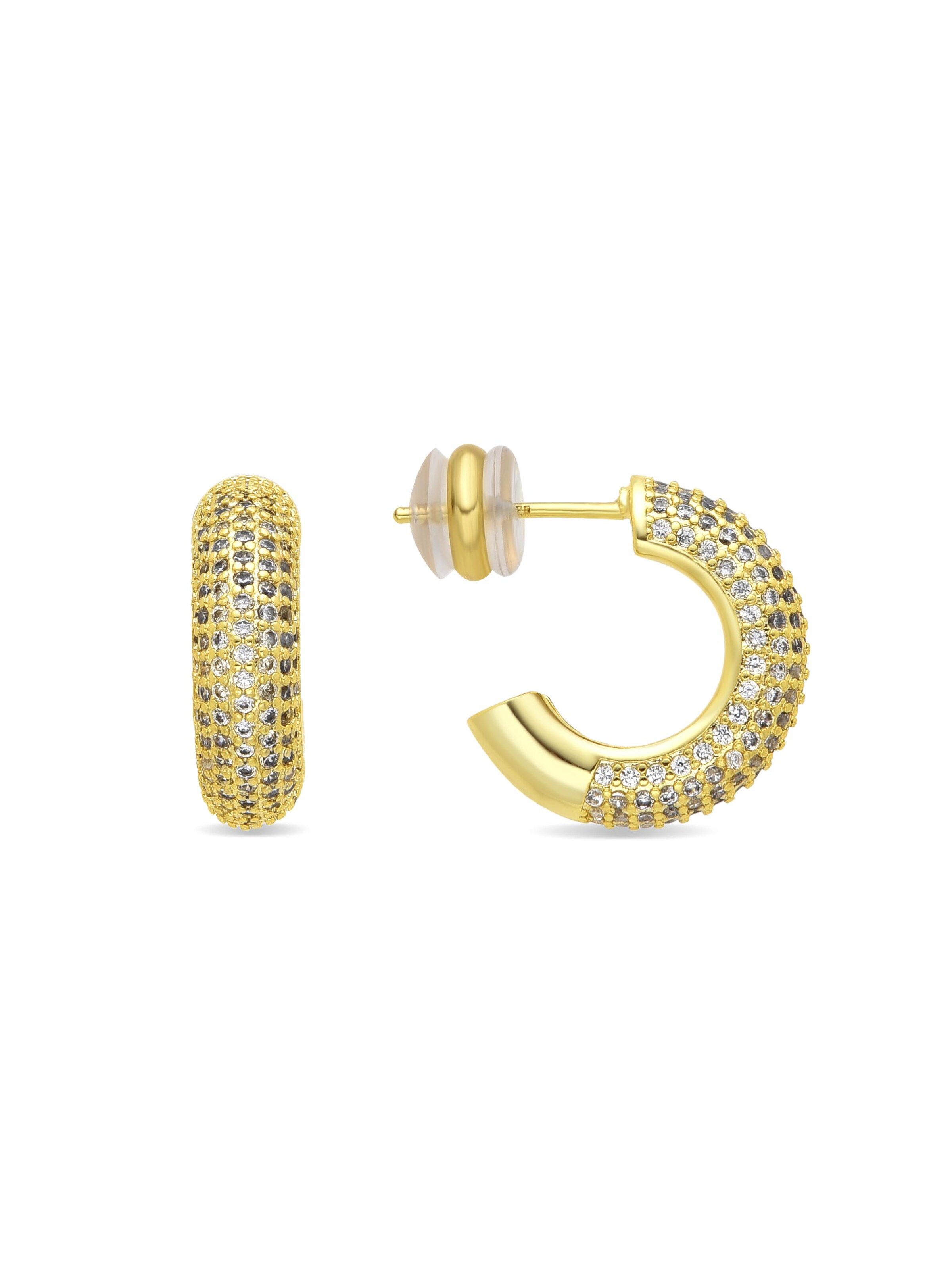 Luxenter - Pendientes 'Niras' en oro: frente