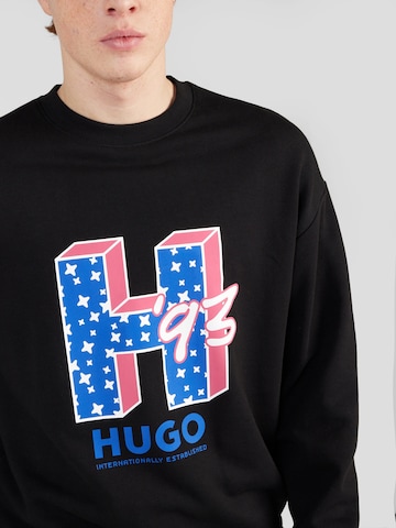 HUGO Sweatshirt 'Neasyo' in Schwarz