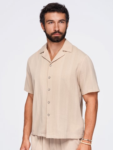 Ombre Regular fit Overhemd in Bruin