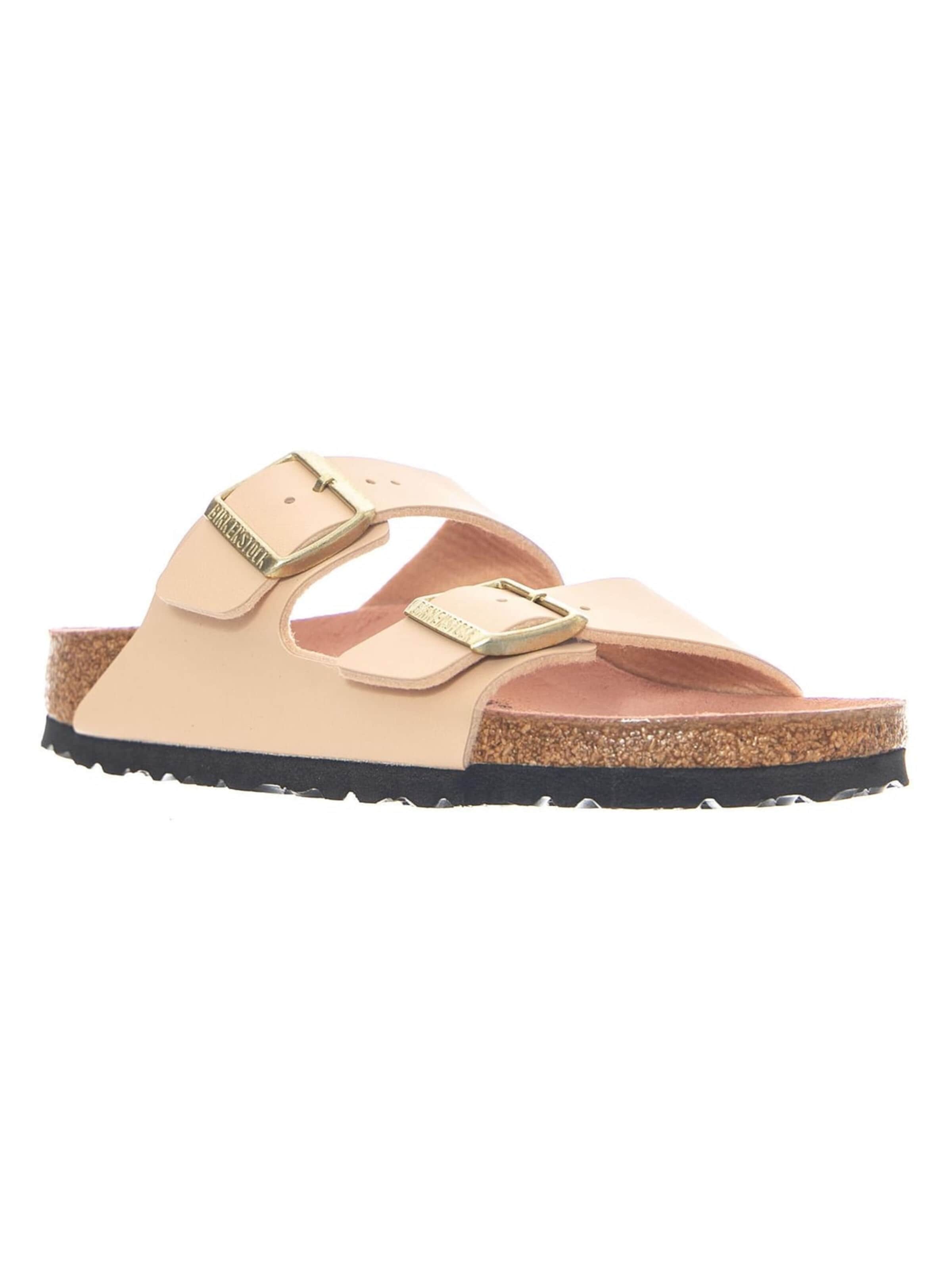 BIRKENSTOCK Sandaler 'Arizona Triples Birko Flor Narrow Fit New Beige / Pink Clay' i pink: forside