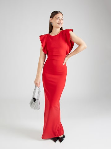WAL G. فستان سهرة 'JAI' بلون أحمر