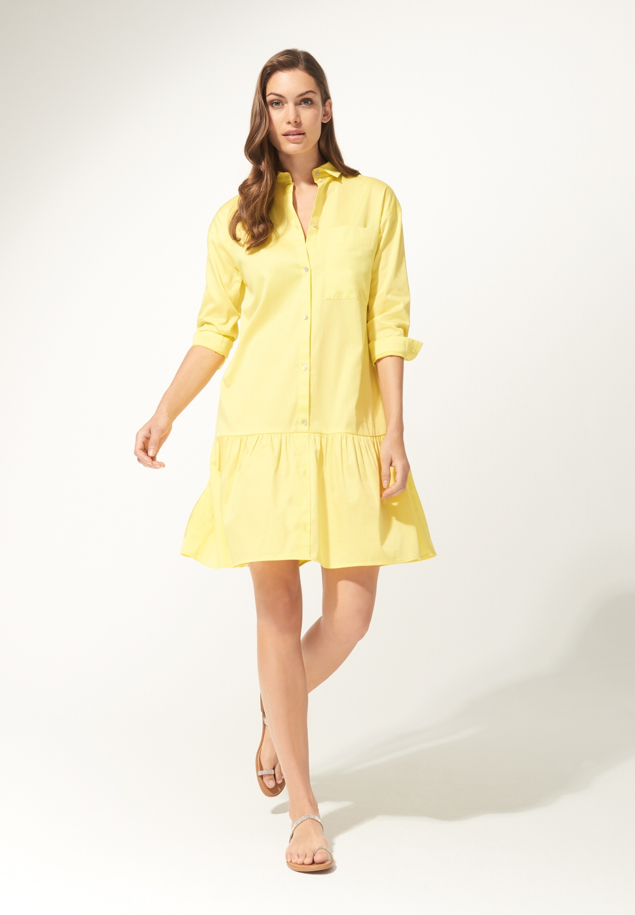 Frauen Große Größen DANIEL HECHTER Kleid in Gelb - GN01747 Frauen Große Größen DANIEL HECHTER Kleid in Gelb - GN01747