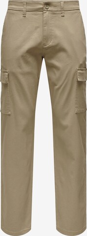 Only & Sons Cargo Pants in Beige: front