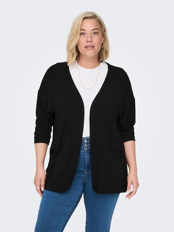 ONLY Carmakoma Knit Cardigan in Black: front